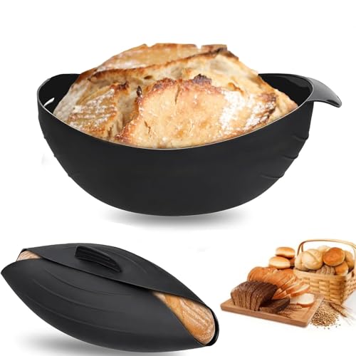 ClcIosis 3 In 1 Brotbackform Silikon, Runde Brotformen zum Backen mit 30 cm Durchmesser, HitzebestäNdig Brotbackformen Bis 230°C Oval Silikon...