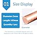 UpGBRF Copper Rod Copper Round Bar Pure Copper Metal Rods for Industrial Use, Length 10cm,Diameter:3mm
