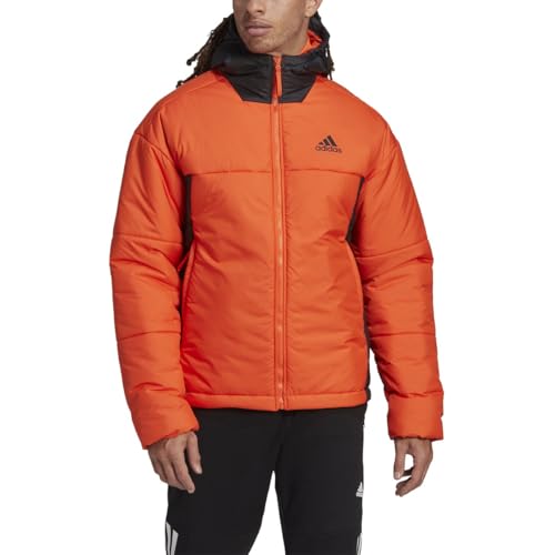 Image of adidas mens Bsc 3-stripes Puffy Hooded Jacket
