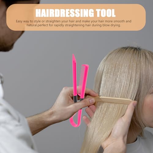 Plancha para el cabello en forma de peine para uso profesional, peine alisador plegable con diseño de agarre suave, ideal para cabello grueso y fino, resistente al calor y práctico miniatura 7