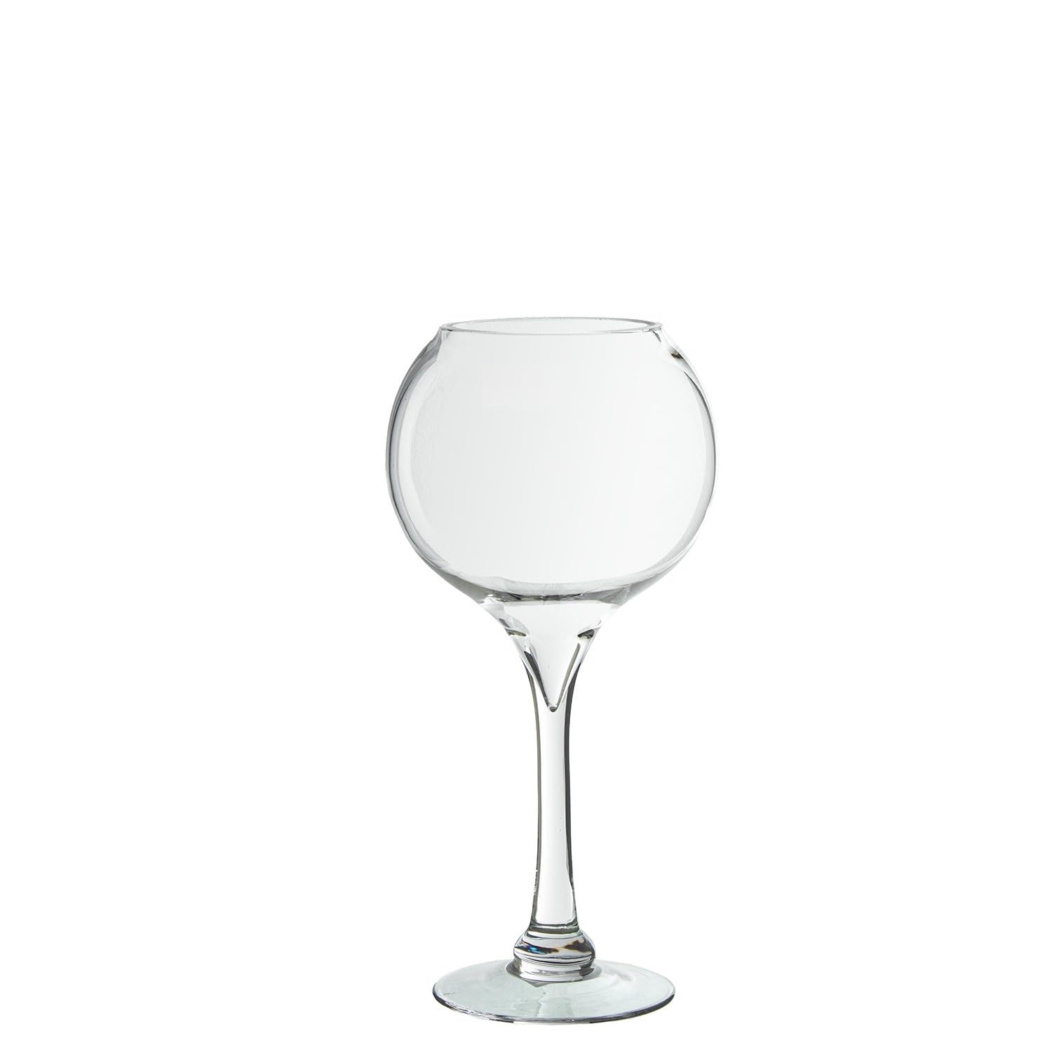 Vase de table en verre haut de gamme DRW design épuré sur pied 30cm