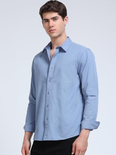 Image of StitchX Men's Full Sleeve Core Essentials Twill Over-Dyed Shirt XS-2XL