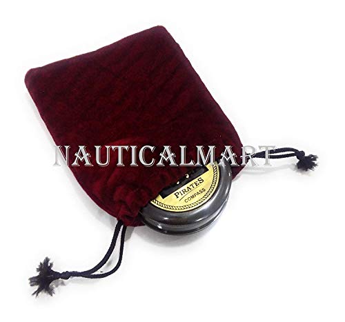Brújula de bolsillo de latón para camping y regalo miniatura 2