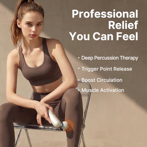 Image of ZDEER Mini Massage Gun, Deep Tissue Muscle Massager, Gifts for Men Women | 4 Speeds, Ultra-Quiet, Handheld, For Home, Office & Travel