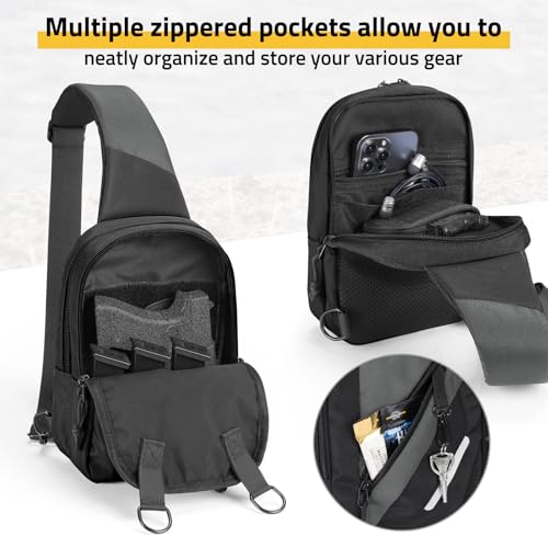 CVLIFE CCW Sling Bag for Men, Tactical EDC Concealed Carry Chest Pack - image 2