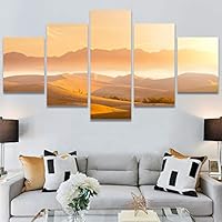 SIGNWIN 5 Panel Canvas Wall Art Modern Art Forest Multicolor Photography Relax/Calm Romantics Scenic for Home Decorations Ready to Hang - 60