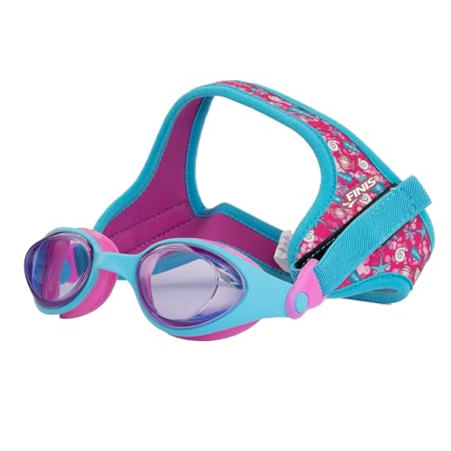 FINIS DragonFly Kids Swim Goggles - Ages 3-8 - UV Protection - Floating Neoprene Strap - Soft Silicone Fit - Shell