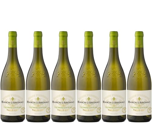 Vin blanc Colombard Ugni Blanc Baron d'Arignac caisse de 6 bouteilles de 75 cl