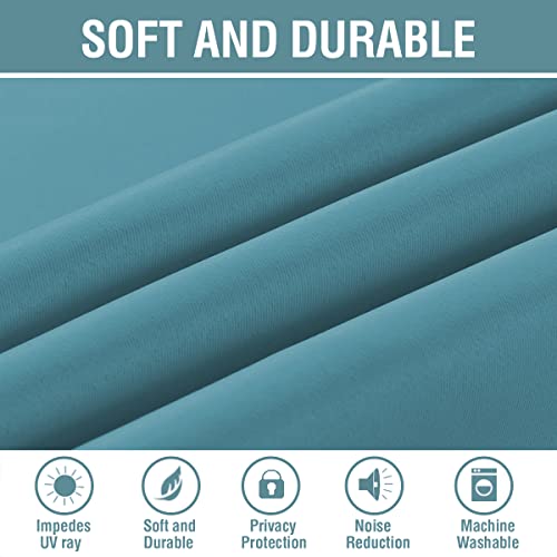 Image of H.VERSAILTEX Blackout Curtain for Living Room Thermal Insulated Window Treatment Curtain Extra Long 108 inch Length Energy Saving Solid Grommet Top Blackout Drape, One Panel, Storm Blue, 52 inchW x 108 inchL