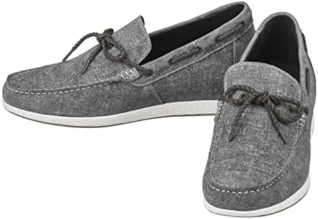 CALTO Men's Invisible Height Increasing Elevator Shoes - Grey Denim Slip-on Lightweight Casual Loafers - 2.4 Inches Taller - S1101 - Size 10 D(M) US | Image 3