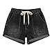 AKTCVVJ Women Jean Shorts Drawstring Waist Casual Short Jeans Loose Fit Fashion Denim Shorts Summer Vacation Short Pants