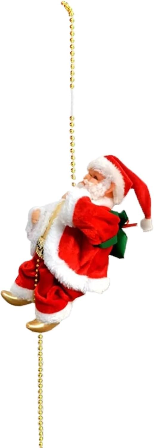 FAMBIZ Electric Climbing Santa Claus With Music, Battery Operated, Bright Colour, Durable Construction, Lightweight, Eye-Catching Design, Compact And Portable, Easy To Carry, Compact And Portable