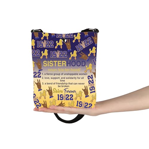 VAMSII SIGRho Sorority Inspired Gift for Women 1922 Poodles Sorority Crossbody Bag Sorority belongings Gift2