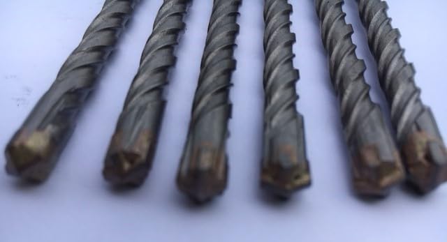 6 PACK OF 6mm x 160mm, Cross Tip, SDS Plus Masonry Drill Bits, for Masonry Brick, Concrete - Image 3