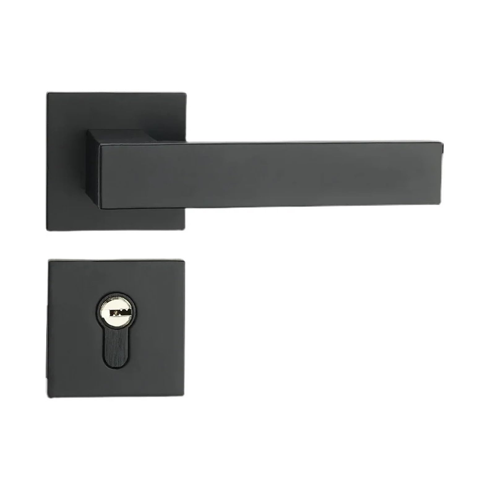 Serrure de porte fendue en acier inoxydable au design épuré pour intérieur