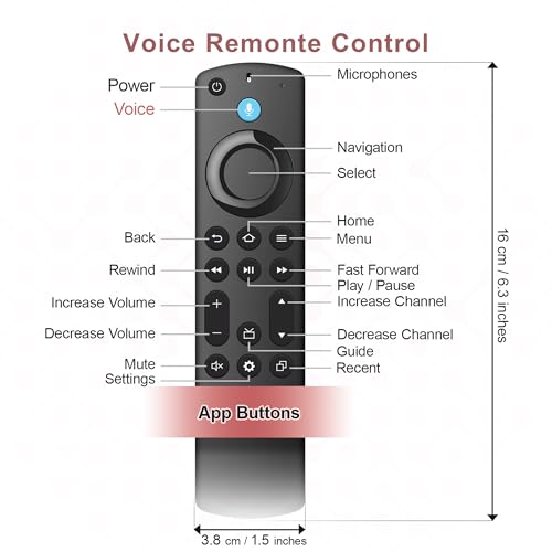 Image of Replacement Remote for All FireSeries,Remote for TV Stick (HD, 4K, 4K Max, Lite),TV Cube,Remote for Insignia,Omni,QLED Series Fire Smart TVs with Voice