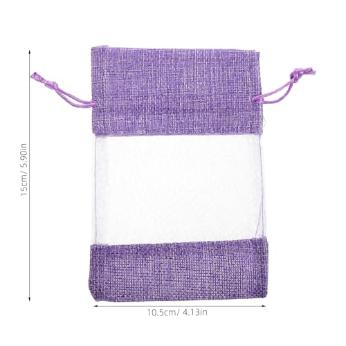 Bolsas de saco vacías de lavanda con cordón, 10 pcs miniatura 2