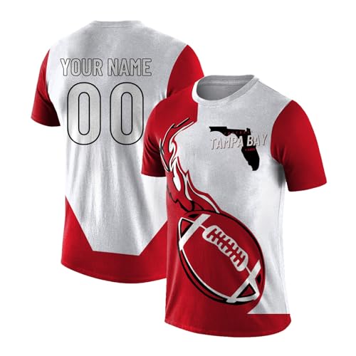 Ballon de football personnalisé avec nom et numéro maillot rouge et gris
