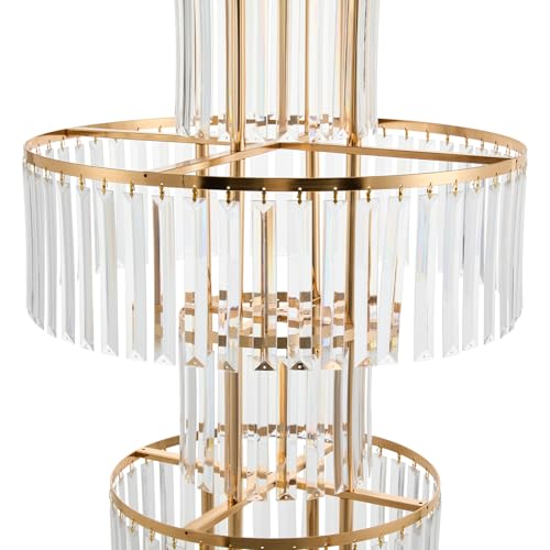 Support à fleurs en cristal 110 cm lot de 2 vases de cérémonie
