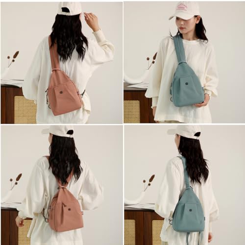 BEFUNIRISE 3-in-1Convertible Anti-Theft Backpack Mini Nylon Commuter Bag Women Crossbody Chest Purse for Travel Work Outdoors (Camel) by BEFUNIRISE - Used condition - Image 6
