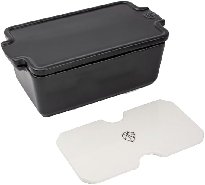 Ceramic Terrine With Press, Slate, 600 to 700 g