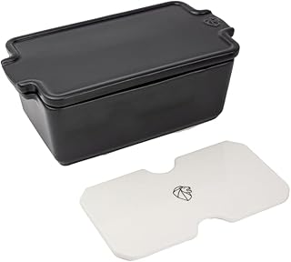 Ceramic Terrine With Press, Slate, 600 to 700 g
