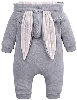 Baby Bunny Costume, Girl or Boy Easter Outfit, Unisex Toddler Rabbit Dress Up Romper, My First Easter Outfit - Image 3