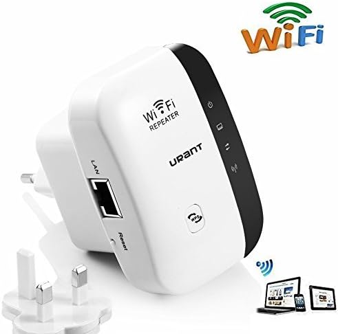 Urant Wifi Range Extender/Router Booster/Repeater/Wireless Access Point Broadband Extender Amplifier with 2 Modes Integrated Antennas Ethernet Port Comply with 2.4GHz 802.11 b/g/n