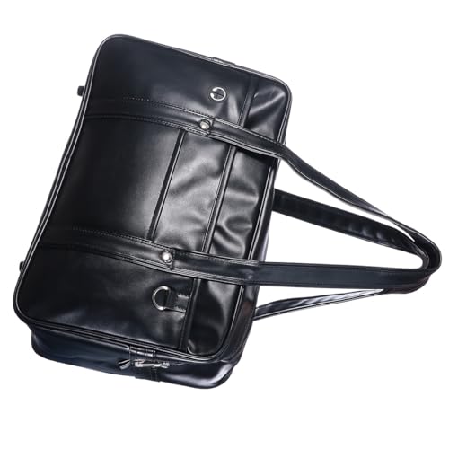 Sac bandoulière noir étanche en PU unisexe style japonais