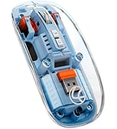 LAPCARE Trendy Plus Transparent Wireless and Bluetooth Rechargeable Mouse, USB Receiver,Desktop L...