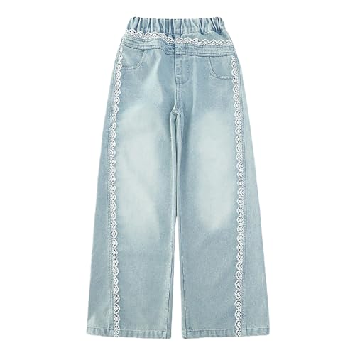 Baggy Jeans for Girls High Elastic Waisted Pants Casual Wide Leg Summer Trousers with Pockets Y2K Streetwear3