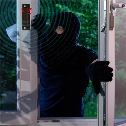 Image of iota402-Home Security Magnetic Switch (Door & Window) Sensor Wired Magnetic Reed Switch-(Black)
