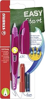 Ergonomic School Fountain Pen - STABILO EASYbirdy - A Nib - Left Handed - Berry/Pink