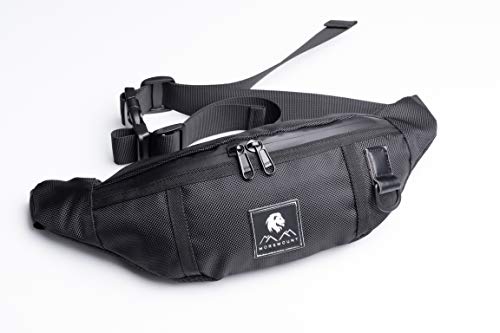 Fanny Pack for Men Women | Waist Bag Belt Bag For Travel or Running | Polyester Water Resistant | Holds Iphone Samsung Money Wallet Debit/Credit Card | Adjustable