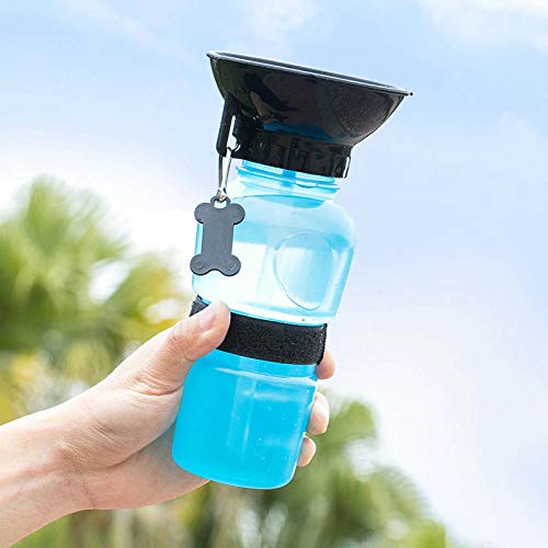 DRODRM-Dog-Water-Bowl-Bottle-Sipper-Portable-Aqua-Dog-Travel-Water-Bottle-Bowl-18-oz-Dog-Bottle-500ml-Auto-Dog-Mug-for-Pets-1PCS-Multi-Color-Plastic