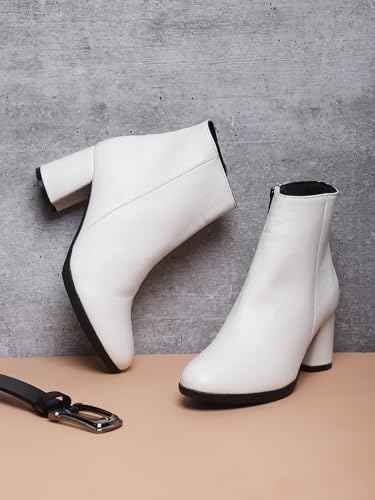 Image of ELLE Women's Stylish Ankle Boots with Block Heel