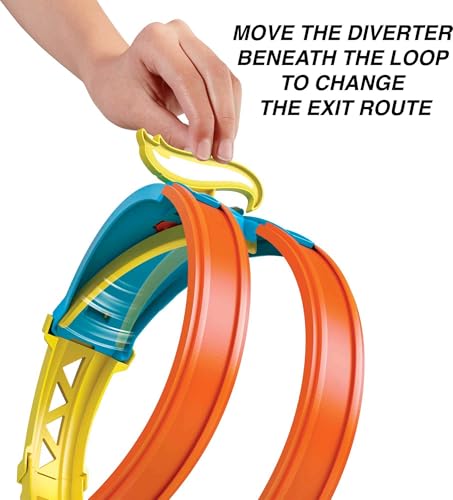Hot Wheels Track Builder Intersecting Loop : double looping avec aiguillage - 7