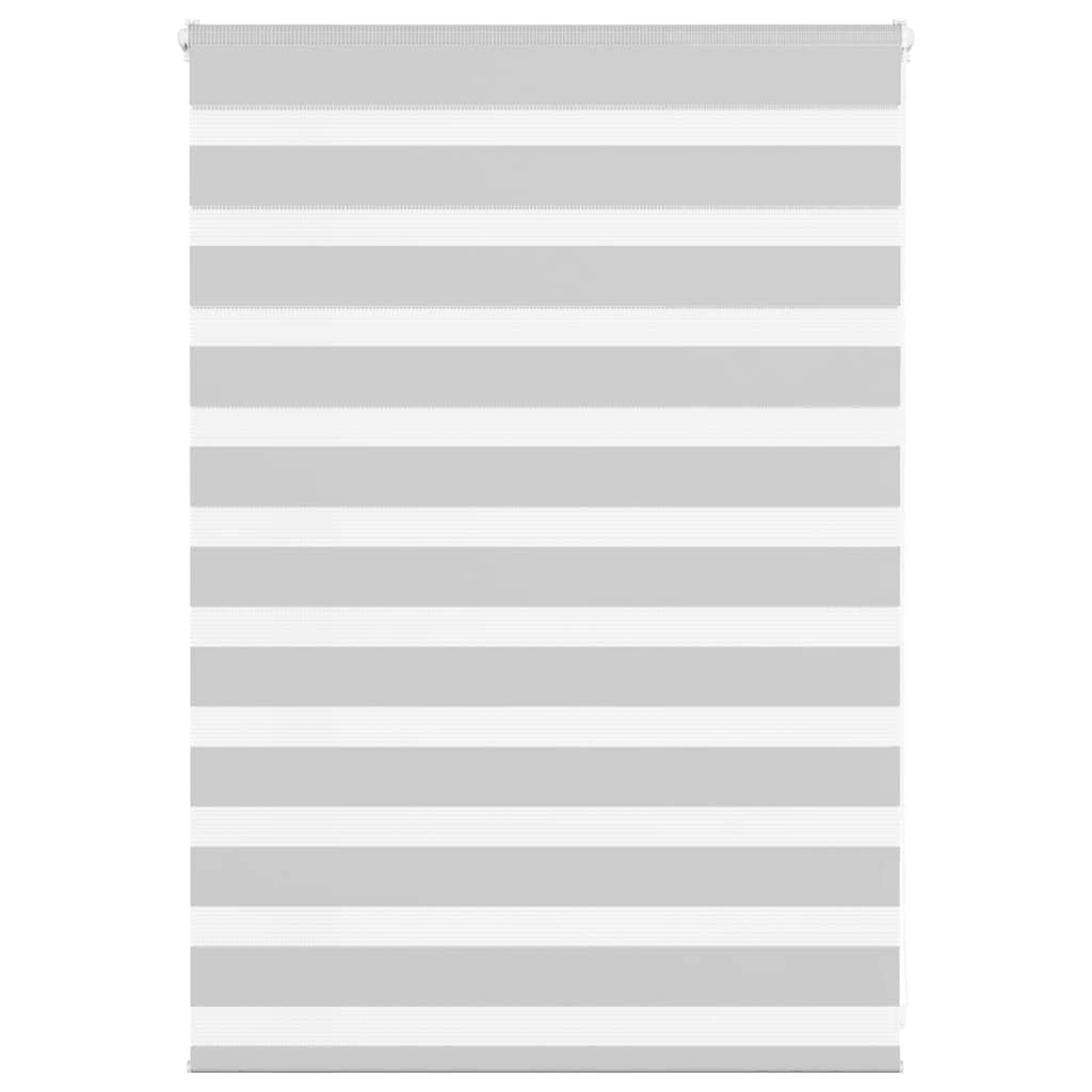 Store zébré gris clair 95,9 cm en polyester à enroulement pour fenêtre