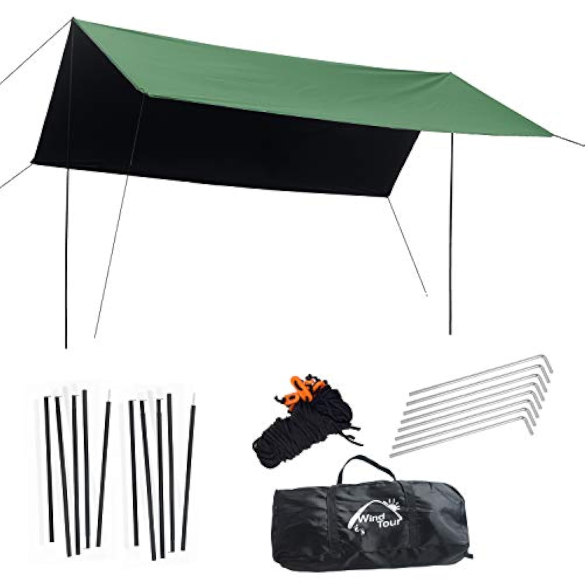 Portable Multifunctional Outdoor Camping Tarp Sunshade, UV Protection