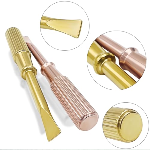 Image of 2 Pcs Screwdriver for Love Bracelet, Titanium Steel Mini Screw Driver, Bracelet Repair Screwdriver, with Non-slip Handle, Gold + Rose Gold
