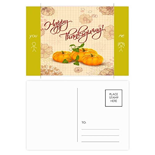 Jeu de cartes postales Merci Thanksgiving Joyeux avec motif citrouille pour amis 20pcs