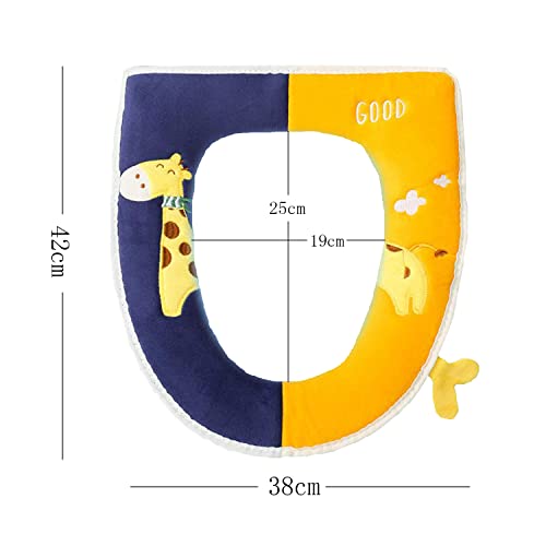 Tangger 2 PCS WC-Sitzbezug Toilettensitzbezug WC-Sitzwärmer WC Sitzkissen Wc-Sitz Pad Wc Wärmer Pad Toilettensitzabdeckung Waschbar Toiletten Sitzbezug weich Dicker waschbar dehnbar – Bild 3