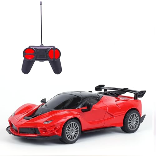 Image of High-Speed Remote Control Car for Kids | Rechargeable Lithium Battery | Type-C Charging | LED Headlights | Red
