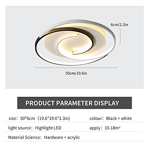 Schindora-Plafoniera-moderna-a-LED-da-36-W-50-cm-con-telecomando-con-geometria-rotonda-nera-bianca-dimmerabile-per-soggiorno-camera-da-letto-cucina