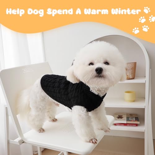 Fiohiros 2 Stück Hundepullover Kleine Hunde,Warmer Hunde Pullover Kleine Hund, Pullover für Hunde Katzen