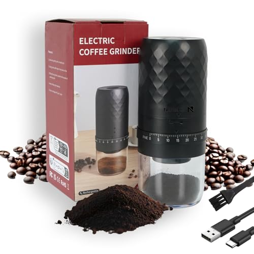 Lista de Molinillos de café eléctricos con piñones , listamos los 10 mejores. 31 NOVAKA Molinillo de Café Eléctrico Portátil Eléctrico con 40 Ajustes de Molienda, Molinillo de Granos de Café, con Cepillo de Limpieza, Ideal para Viajes, Camping y Hogar