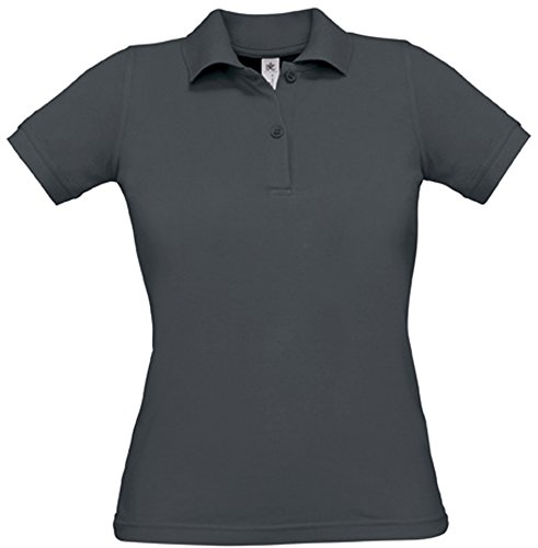 Image of B&C Safran Pure Ladies S/S Polo - Dark Grey - XS