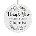 DesiDD Thank You Gifts for Chemist Ornament for Appreciation Best Chemical Engineer Analytical Cosmetic Forensic Medicinal Pharmaceutical Phd Research Industrial Birthday