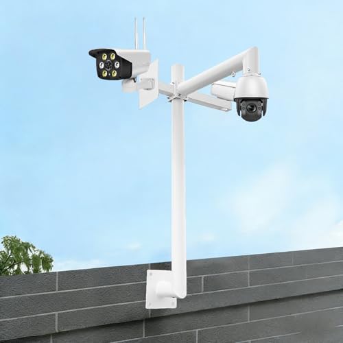 Caméra de sécurité support mural métallique réglable 2m avec 3 bras transversaux - 2