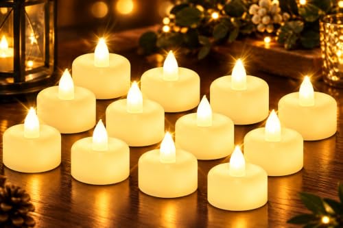 CNMTCCO Juego de 12 Velas de Tealight LED Sin Llama con Pilas